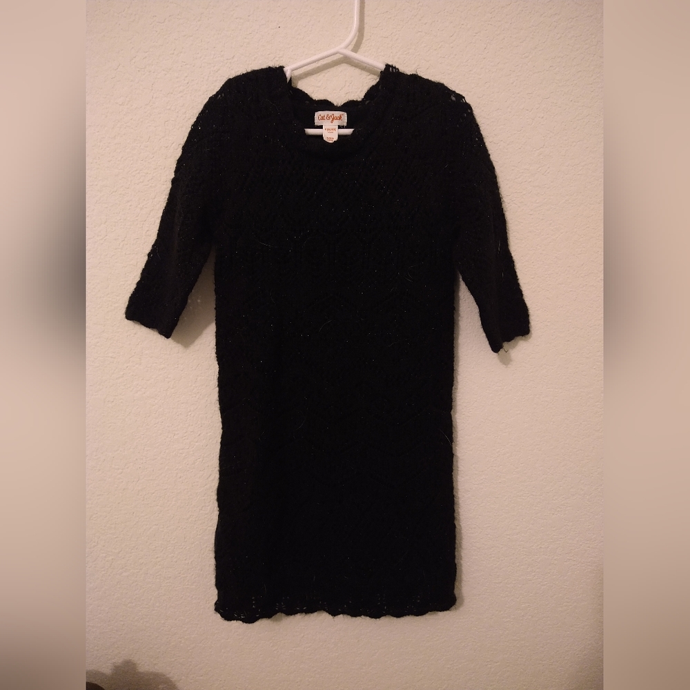 Girls S Black Knit Dress
